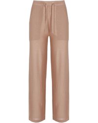 Kangra - Viscose Sequined Drawstring Straight-Leg Pants - Lyst