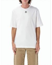 Marine Serre - Plain Short-Sleeved T-Shirt With Minimalist Logo - Lyst