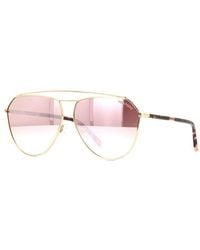 Tom Ford - Aviator Full Rim, With A Shiny/ Havana Frame And Light Mirror Gradient Lens - Lyst