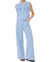 Suncoo - Dylan Sleeveless Denim Jacket - Lyst