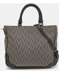 Aigner - Signature Canvas And Leather Tote - Lyst