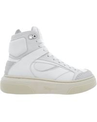 Ferragamo - Cassio Leather High-Top Sneakers - Lyst