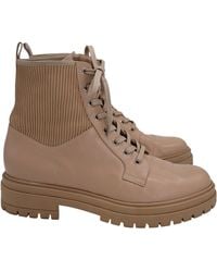 Gianvito Rossi - Martis Rib-Knit Combat Boots - Lyst