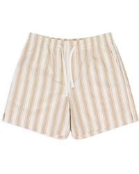 Aimé Leon Dore - Khaki/ Striped Drawstring Shorts - Lyst