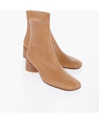 Maison Margiela - Mm6 Leather Booties With 6 Cm Heel - Lyst
