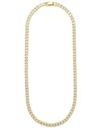 Cloverpost - Heel 14k Plated Cz Tennis Necklace - Lyst