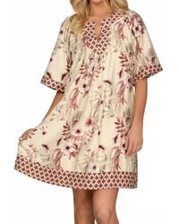 She + Sky - Dusty Rose Bell Sleeve Dress - Lyst