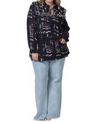 Emily Lovelock - Daisy Long Sleeve V-Neck Blouse - Lyst