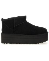 UGG - Classic Ultra Mini Platform Suede Classic Boots - Lyst