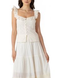 Dex - Eyelet Tank Top - Lyst