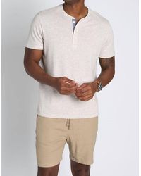 Jachs New York - Cotton Modal Short Sleeve Henley Tee - Lyst