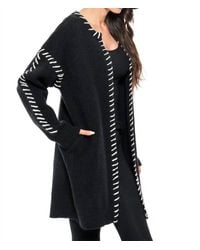 Adore - Contrast Thread Detail Duster Cardigan - Lyst
