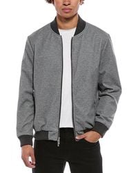 Tahari - Quilted Slim Fit Bomber Jacket - Lyst