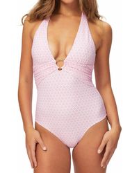 Heidi Klein - Cap Ferrat Ring Halterneck Swimsuit - Lyst