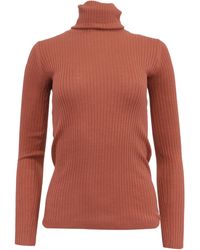 Theory - Ribbed-Knit Rolled Neck Sweater - Lyst