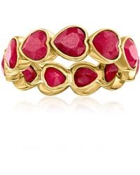 Ross-Simons - Ruby Heart Ring - Lyst