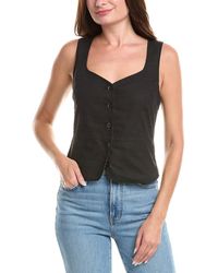 Michael Stars - Honey Linen-Blend Button Vest - Lyst