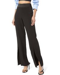 Jonathan Simkhai - Ariah Crepe Satin Combo Front Slit Pant - Lyst