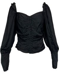 Mother Of Pearl - Square Neckline Long Sleeve Crop Top - Lyst