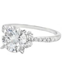 Allyanna Gifts - 2.0Ct 8.0Mm Moissanite Engagement Ring - Lyst