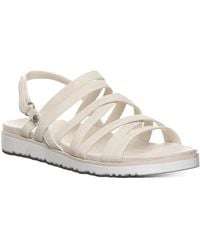 BEARPAW - Crete Sandals Bone Ivory Faux Leather Strappy Zap1970 - Lyst
