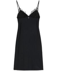 Coperni - Lace-Trimmed V-Neck Metallic Mini Dress - Lyst
