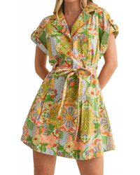 ..,merci - Patchwork Button Down Mini Dress - Lyst