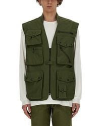Needles - Utility Vest With Multiple Pockets And Zip Closure - Lyst