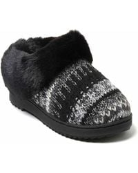 Dearfoams - Hannah Festive Knit Clog House Shoe Slipper - Lyst