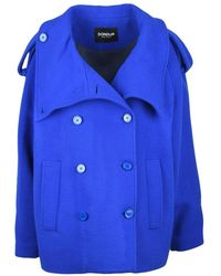 Dondup - Double-Breasted Wool Cashmere Coat - Lyst