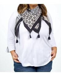 Echo - Foulard Square Tassel Scarf - Lyst