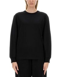 T By Alexander Wang - Classic Crew Neck T-Shirt With Subtle Logo Detail - Lyst