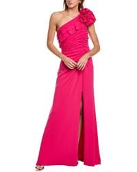 Tadashi Shoji - One Shoulder Solid Gown - Lyst