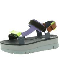 Camper - Oruga Leather Wedge Flatform Sandals - Lyst