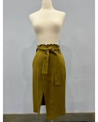 DROMe - Belted Midi Skirt - Lyst