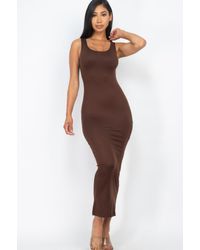 TRUEDAMES - Solid Basic Maxi Dress - Lyst
