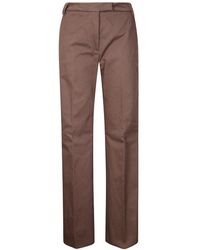 THE LATEST - Straight Leg Trousers With Hidden Closure - Lyst