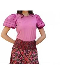 LOVE THE LABEL - Dylan Puff Sleeves Tee - Lyst