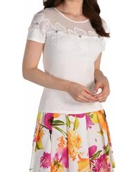 FRANK LYMAN - Floral Crew Neck Top - Lyst