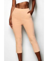 TRUEDAMES - Fashnzfab Slit Hem Cropped Pants - Lyst