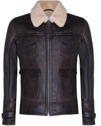 Infinity Leather - Sheepskin Classic Safari Jacket-Arezzo - Lyst