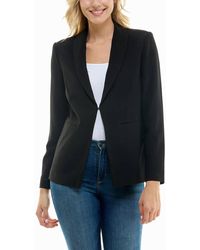 Nicole Miller - Isla Stretch Crepe One Button Blazer - Lyst