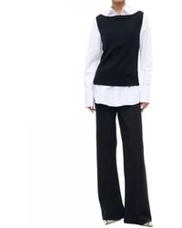 STAUD - Damian Knit Button Down Top - Lyst