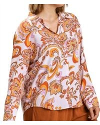Umgee - Vintage Paisley Print Button-Up Blouse - Lyst
