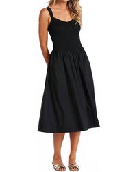 Bishop + Young - Corsica Smocked Poplin Dress - Lyst