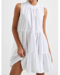 French Connection - Rhodes Poplin Sleeveless Tiered Dress - Lyst