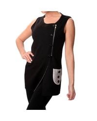 Angel - 2-Tone Asymmetrical Zip Vest - Lyst