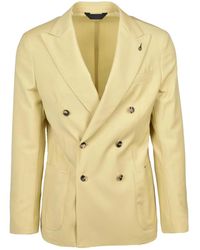 Paoloni - Double-Breasted Virgin Wool Jacket - Lyst