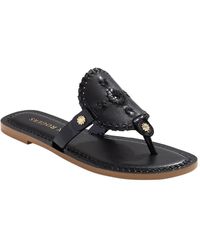 Jack Rogers - Collins Leather Slip-on Thong Sandals - Lyst
