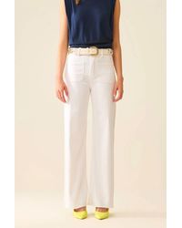 Q2 - Stretch Straight Leg Pants - Lyst